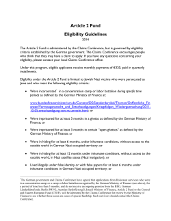 Article 2 Fund Eligibility Guidelines