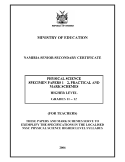 NSSCH_Specimen_Physical Science_Apr2006