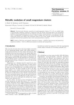 Metallic evolution of small magnesium clusters