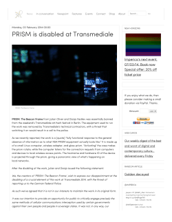 PRISM is disabled at Transmediale