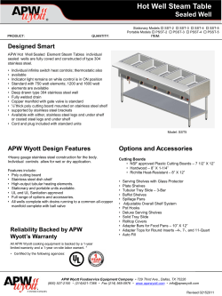 Specsheet - Webstaurant Store