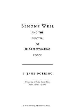 Simone Weil - University of Notre Dame