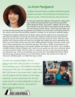 Jo -Anne Paulgaard - Spray Lake Sawmills Family Sports Centre