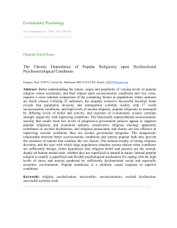 The Chronic Dependence of Popular Religiosity