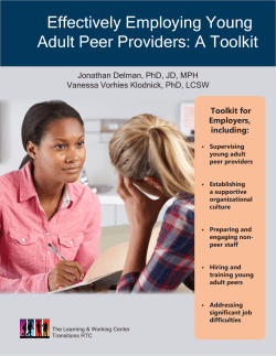 Effectively Employing Young Adult Peer Providers: A Toolkit