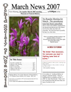 Mar - The Orchid Society of Nova Scotia
