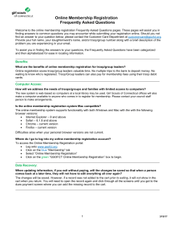 Online Membership Registration FAQ