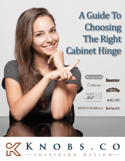 Guide to Choosing the Right Cabinet Hinge