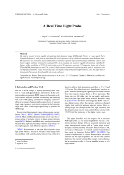 A Real Time Light Probe - Linköpings universitet