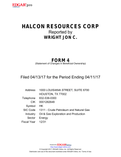 HALCON RESOURCES CORP