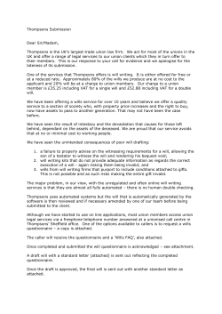 Thomsons will writing submission