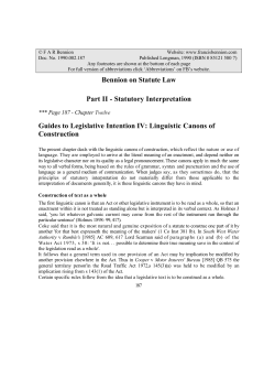 Linguistic Canons of Construction