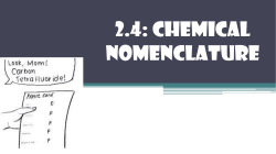 nomenclature notes