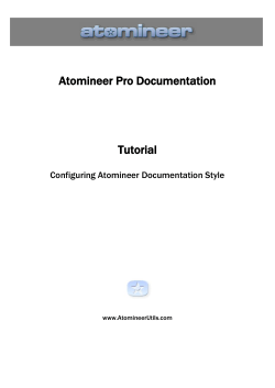 Atomineer Pro Documentation Tutorial