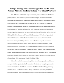 Biology, Ideology and Epistemology