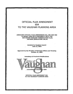 OPA 604 - the City of Vaughan