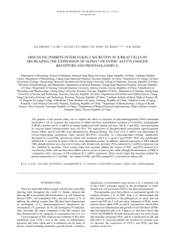 arecoline inhibits interleukin-2 secretion in jurkat cells by decreasing