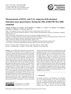 Measurements of HNO3 and N2O5 using ion drift
