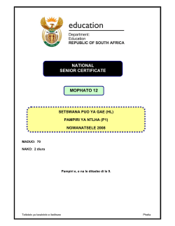 NATIONAL SENIOR CERTIFICATE MOPHATO 12