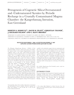 Petrogenesis of Cogenetic Silica-Oversaturated and