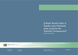 If Retail Alcohol Sales in Sweden were Privatized