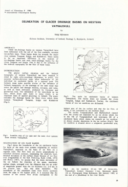 delineation of glacier drainage basins on western