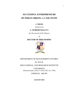 successful entrepreneurs of indian origin: a case study