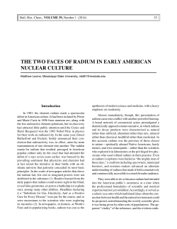 the two faces of radium in early american nuclear culture