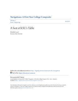 A Seat at KSU`s Table - Digital Commons @ Kennesaw State