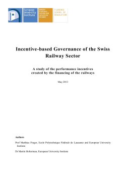 Incentive-based Governance of the Swiss Railway