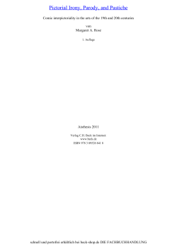 Pictorial Irony, Parody, and Pastiche - ReadingSample - Beck-Shop