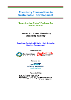 Green chemistry - reducing toxicity