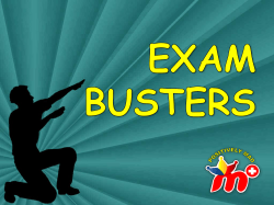 To view some examples of completed Exam Busters click here.
