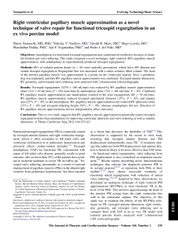 - The Journal of Thoracic and Cardiovascular Surgery
