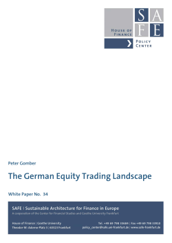 The German Equity Trading Landscape
