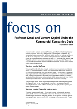 Preferred Stock and Venture Capital Under the Commercial