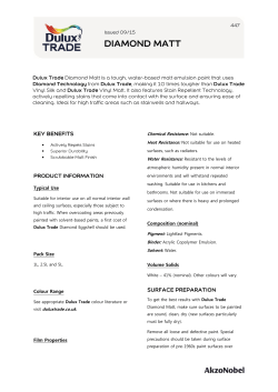 Diamond Matt product datasheet