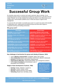 Successful Group Work