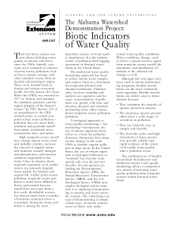 Biotic Indicators of Water Quality - Alabama Cooperative Extension