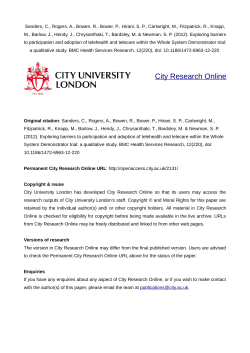 - City Research Online