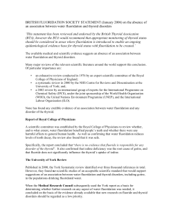Fluoridation 2006 - British Thyroid Association