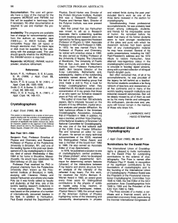 Crystallographers - International Union of Crystallography