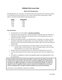 KSHSAA Pitch Count Rule