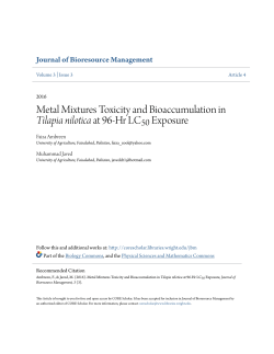 Metal Mixtures Toxicity and Bioaccumulation in Tilapia nilotica