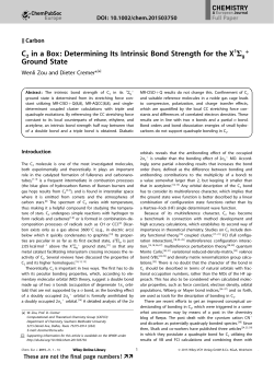 C in a Box: Determining Its Intrinsic Bond Strength for