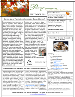 September 2011 Newsletter - Prestige Home Health Care