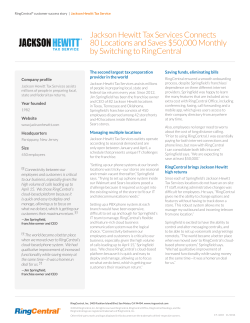 Jackson Hewitt Tax Services Connects 80 Locations