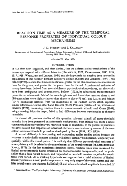 REACTION TIME AS A MEASURE OF THE TEMPORAL RESPONSE