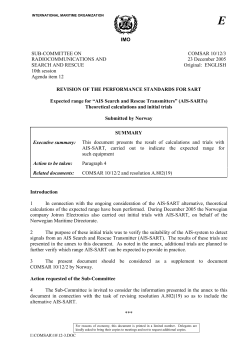 IMO SUB-COMMITTEE ON RADIOCOMMUNICATIONS AND