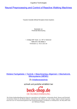 Neural Preprocessing and Control of Reactive Walking - Beck-Shop